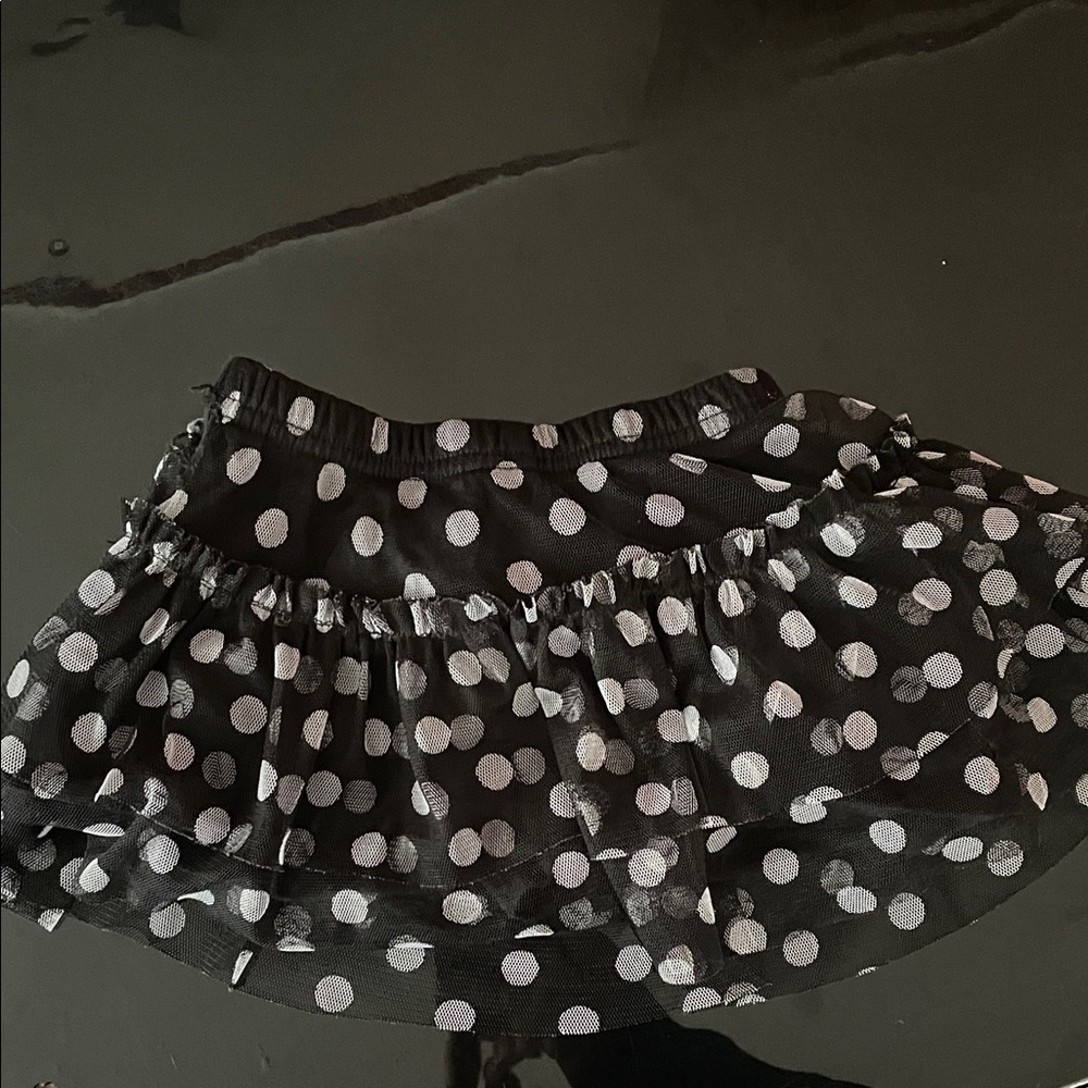 Black and White Polka Dot Skirt
